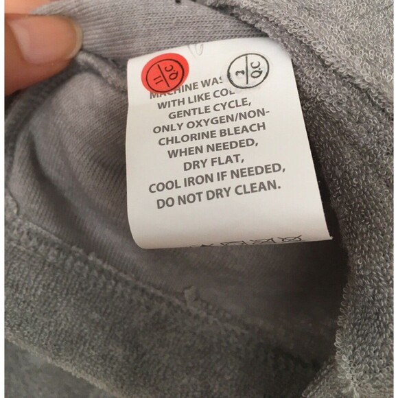 C&C California Top Terry Mesh Size M Bell Long Sleeves Gray Casual Pockets Beach - Picture 12 of 13